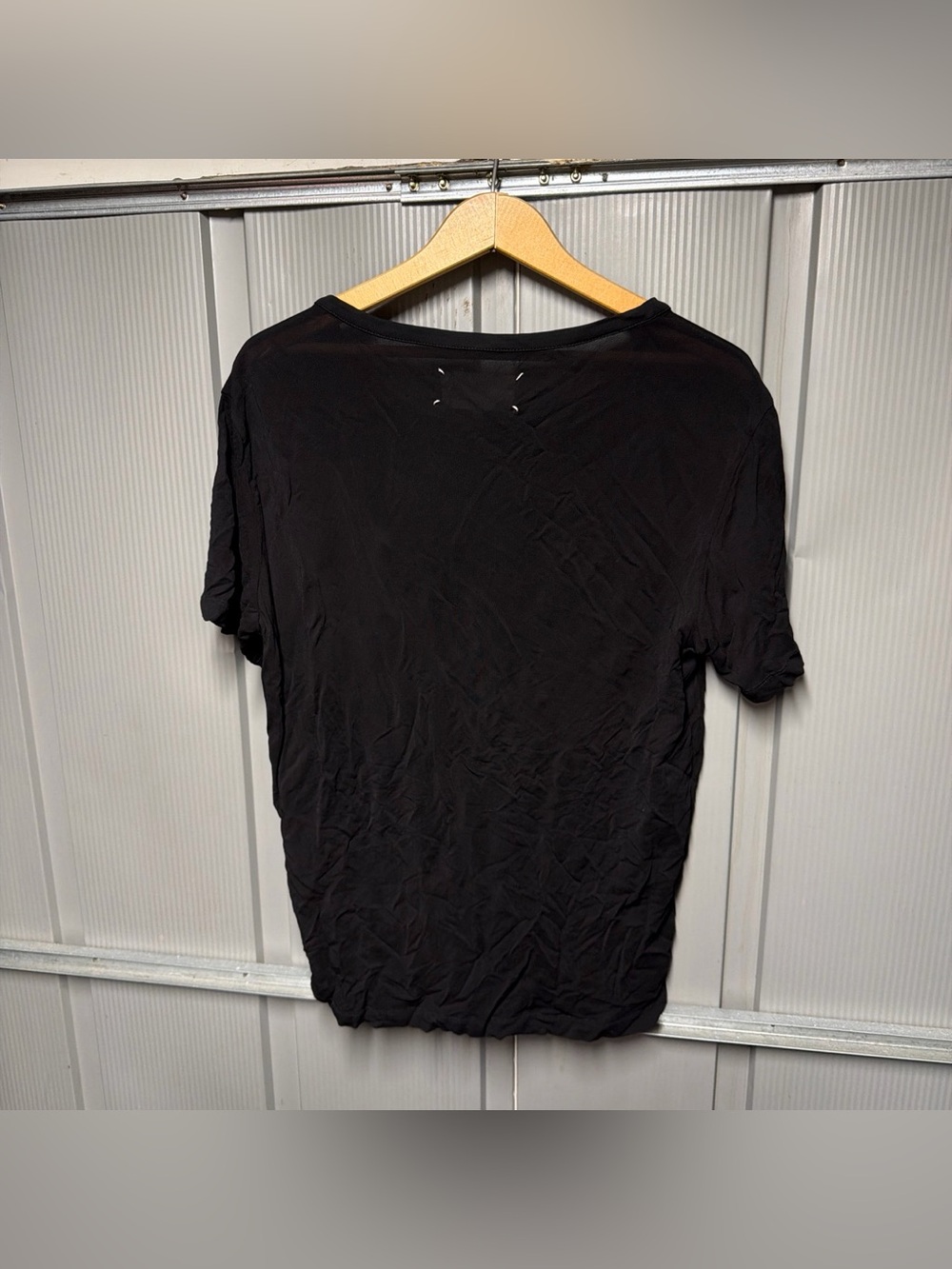 Maison Martin Margiela Oversized Black Short Sleeve Pocket Tee - Picture 3 of 6